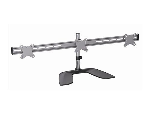Single Pole Triple Screen Aluminium Desktop Articulating Monitor Arm